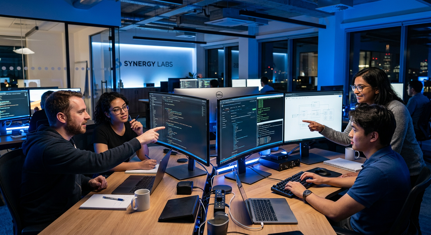 Astriva Technologies team collaborating on a project